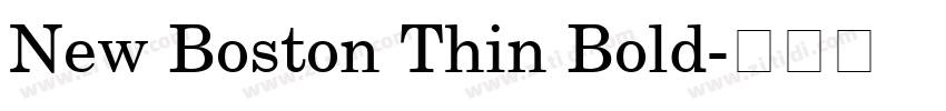 New Boston Thin Bold字体转换